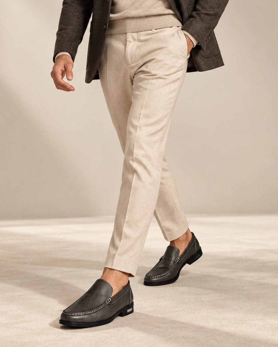 ARDELIO - Arezzo Loafer | Minimalist Leather Loafer - ARD-ARZ-GRA-7
