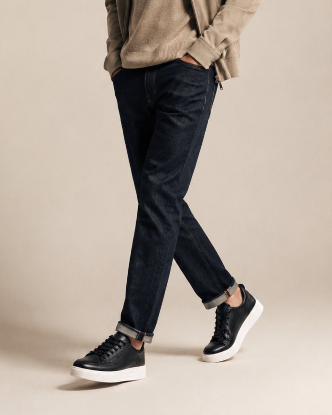 ARDELIO - Lorenzo Zip | Minimalist Leather Sneaker - ARD-LOR-OB-7