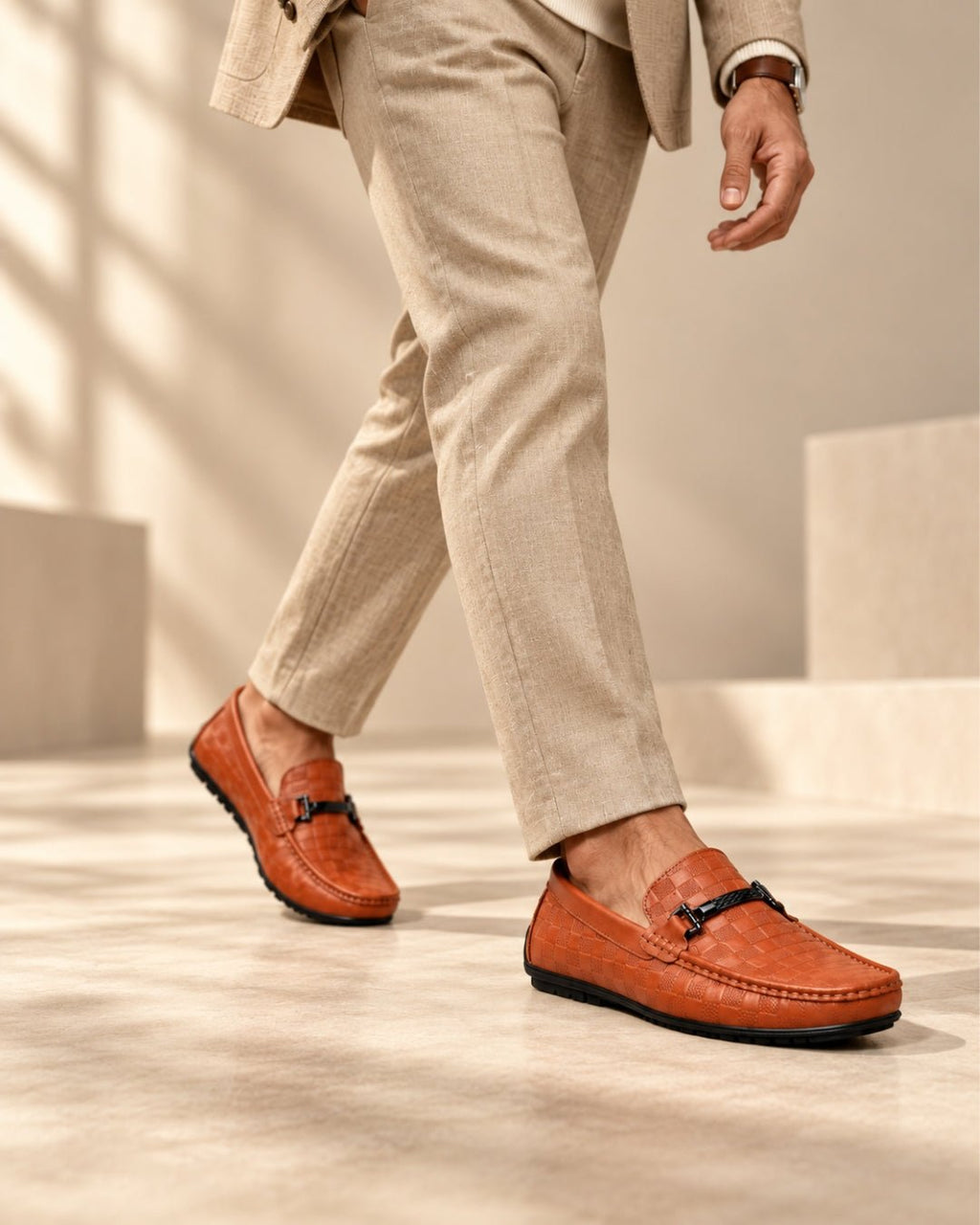 ARDELIO - Lucano Loafer | Textured Leather Loafer - ARD-LUC-BUR-7