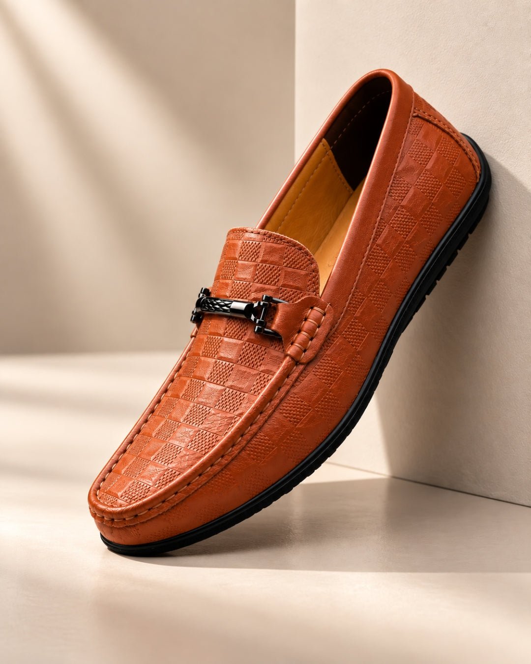 ARDELIO - Lucano Loafer | Textured Leather Loafer - ARD-LUC-BUR-7
