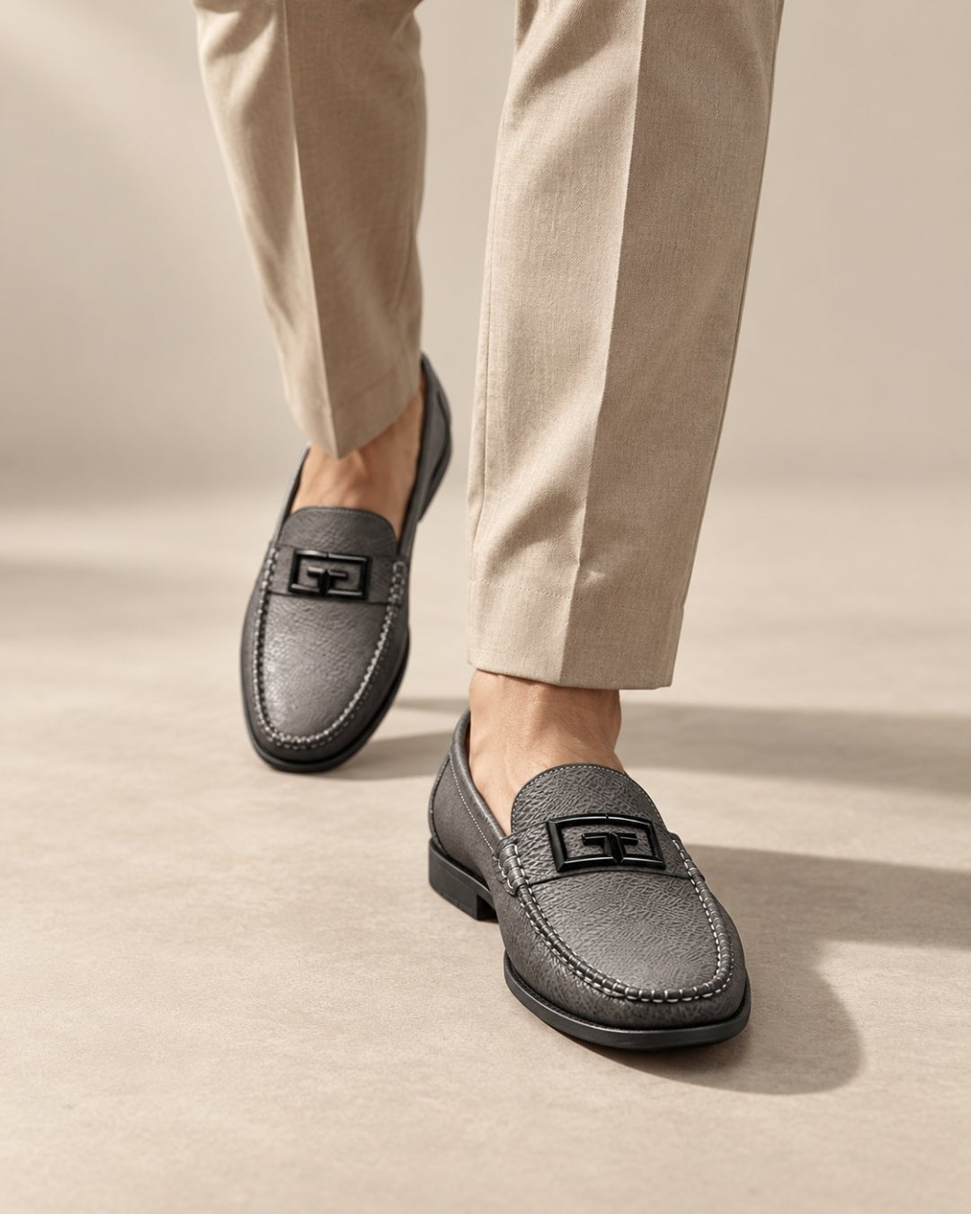ARDELIO - Modena Loafer | Leather Buckle Loafer - ARD-MOD-PEW-7