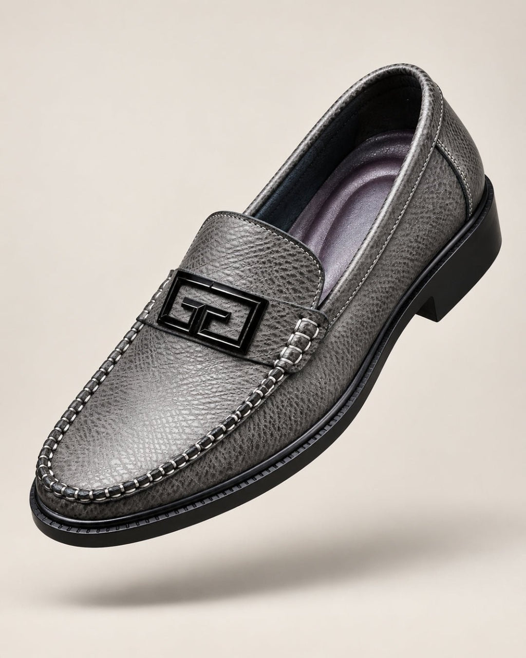 ARDELIO - Modena Loafer | Leather Buckle Loafer - ARD-MOD-PEW-7