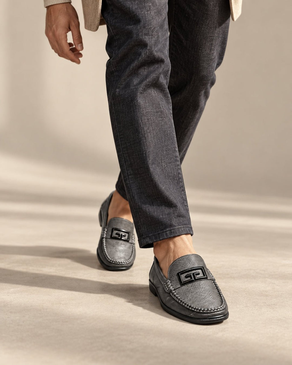 ARDELIO - Modena Loafer | Leather Buckle Loafer - ARD-MOD-PEW-7