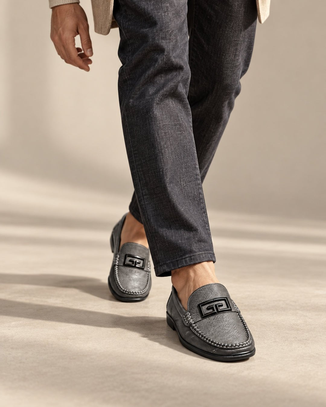 ARDELIO - Modena Loafer | Leather Buckle Loafer - ARD-MOD-PEW-7