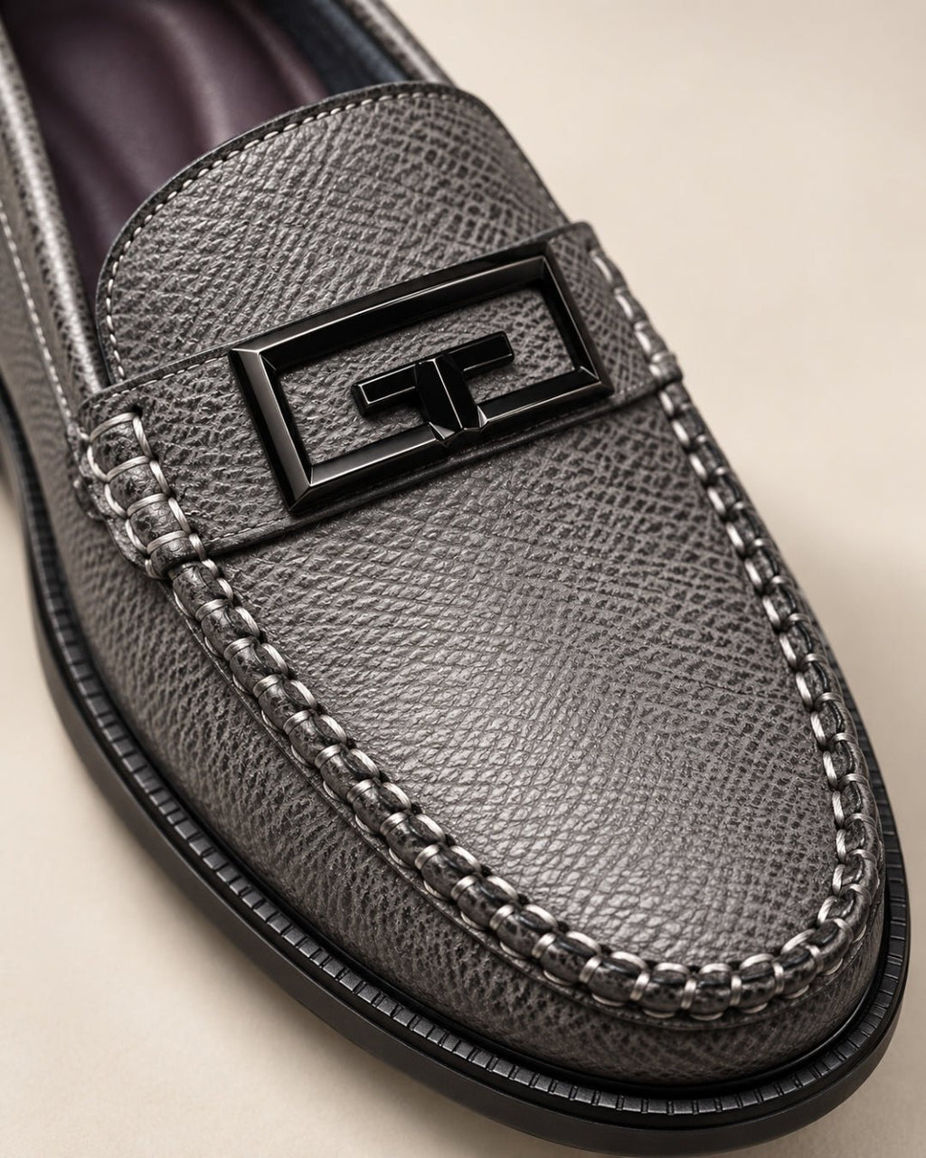 ARDELIO - Modena Loafer | Leather Buckle Loafer - ARD-MOD-PEW-7