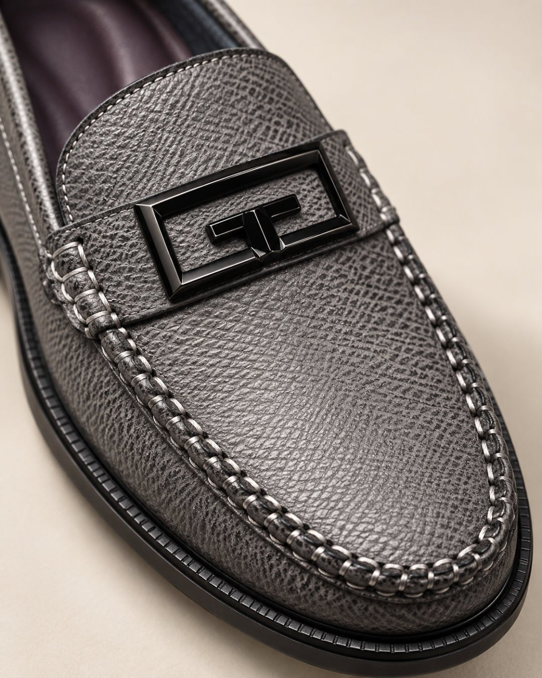 ARDELIO - Modena Loafer | Leather Buckle Loafer - ARD-MOD-PEW-7