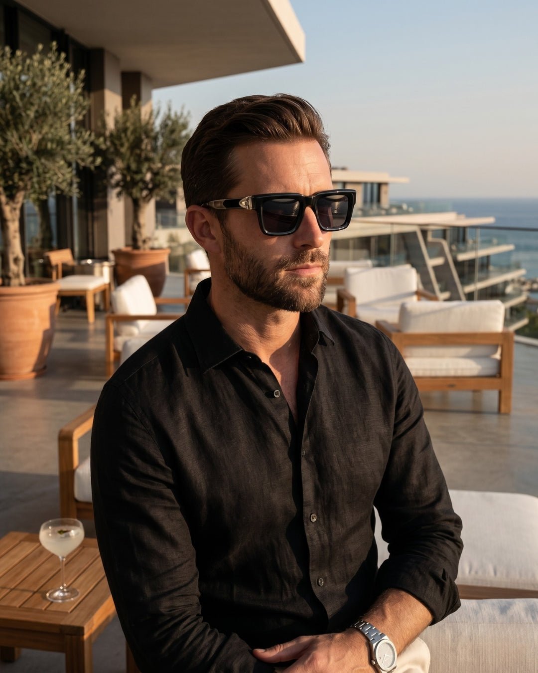 ARDELIO - Riviera Frame | Italian Acetate Sunglasses - ARD-EYE-RIV-MNO