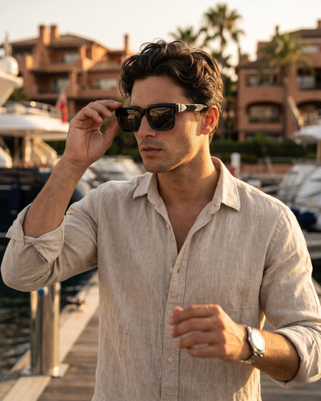 ARDELIO - Riviera Frame | Italian Acetate Sunglasses - ARD-EYE-RIV-MNO
