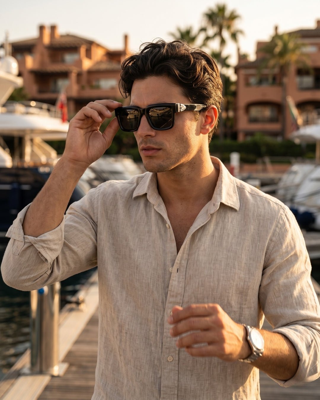 ARDELIO - Riviera Frame | Italian Acetate Sunglasses - ARD-EYE-RIV-MNO