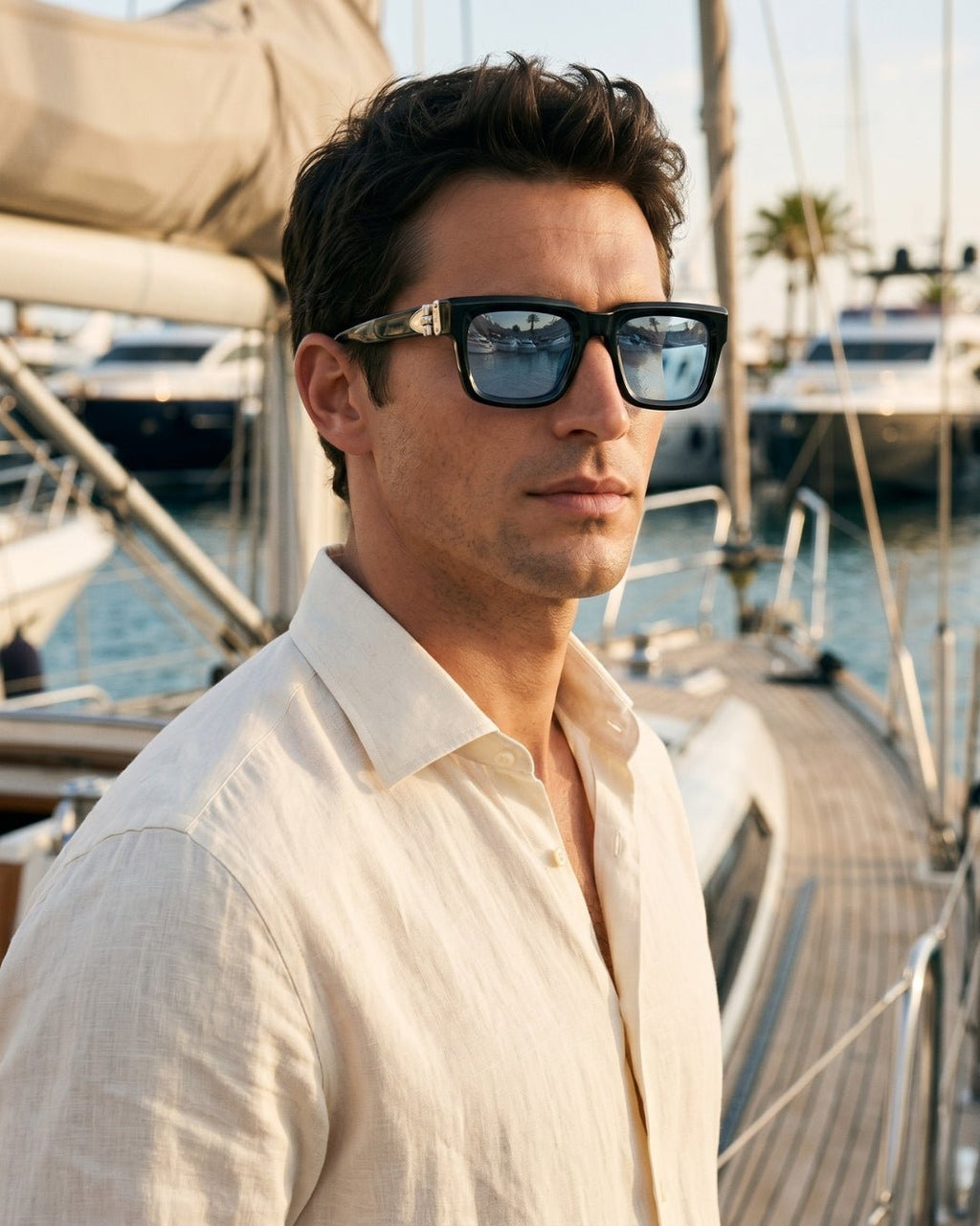 ARDELIO - Riviera Frame | Italian Acetate Sunglasses - ARD-EYE-RIV-RBL