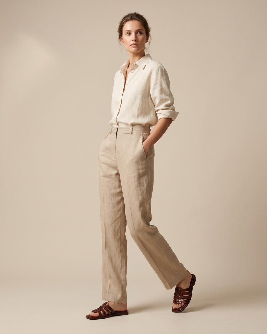ARDELIO - Riviera Woven | Italian Leather Sandal - ARD-RIV-WOV-CN-5