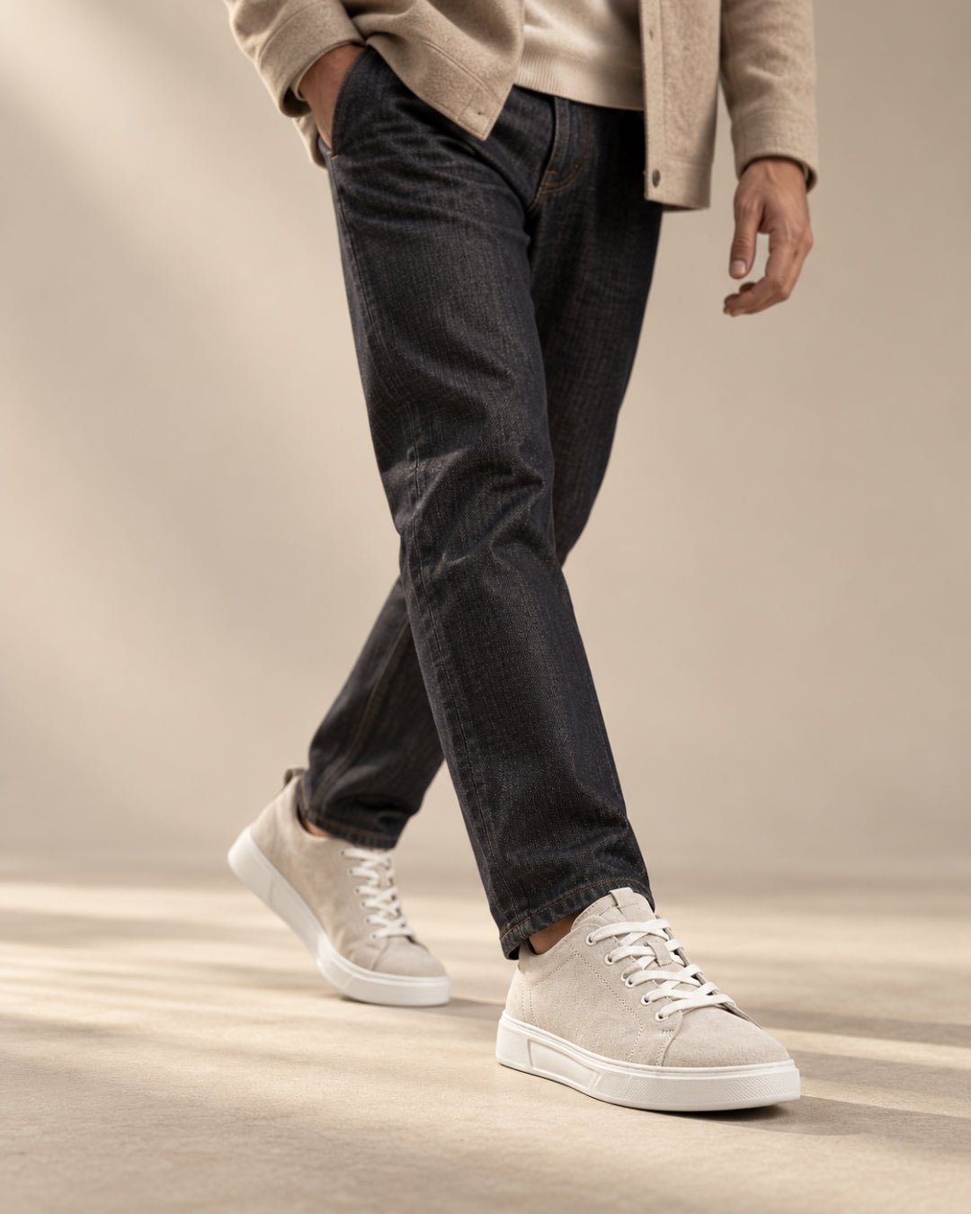 ARDELIO - Solaro Low | Minimalist Suede Sneaker - ARD-SOL-STO-7