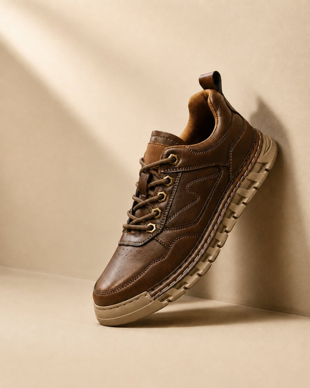 ARDELIO - Trevano Trail | Leather Utility Sneaker - ARD-TRE-BUR-7